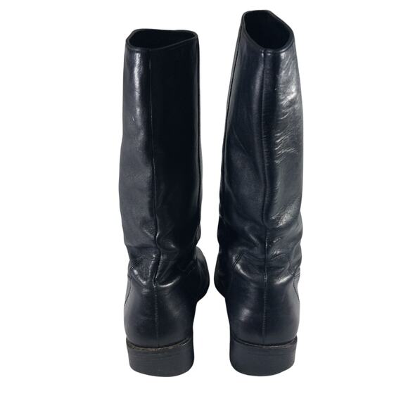 NATURALIZER! BLACK GENUINE LEATHER SQUARE TOE MID CALF/ANKLE BOOTS! SZ 8.5M - Picture 5 of 11